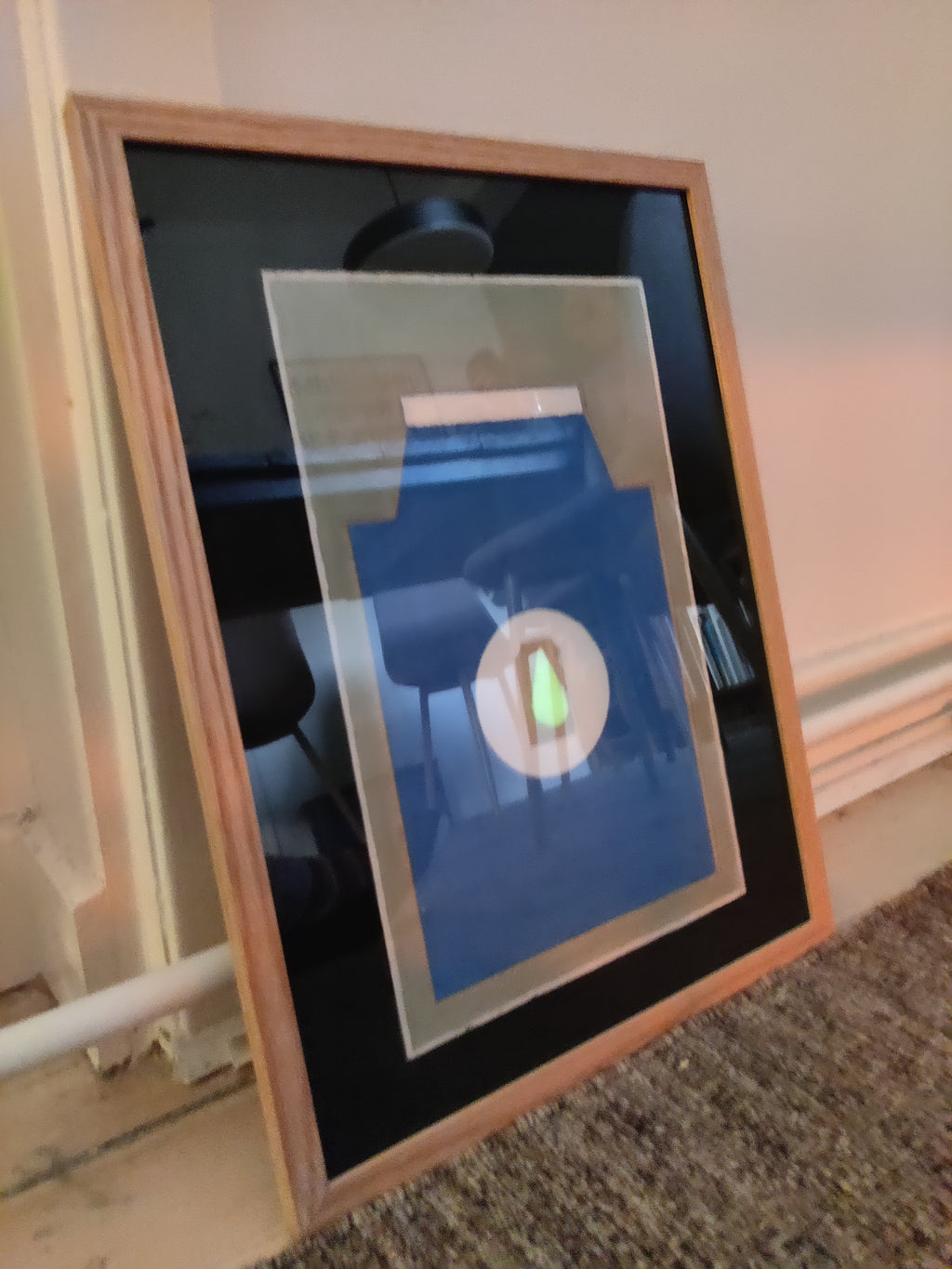 Milk bottle with the drop of light