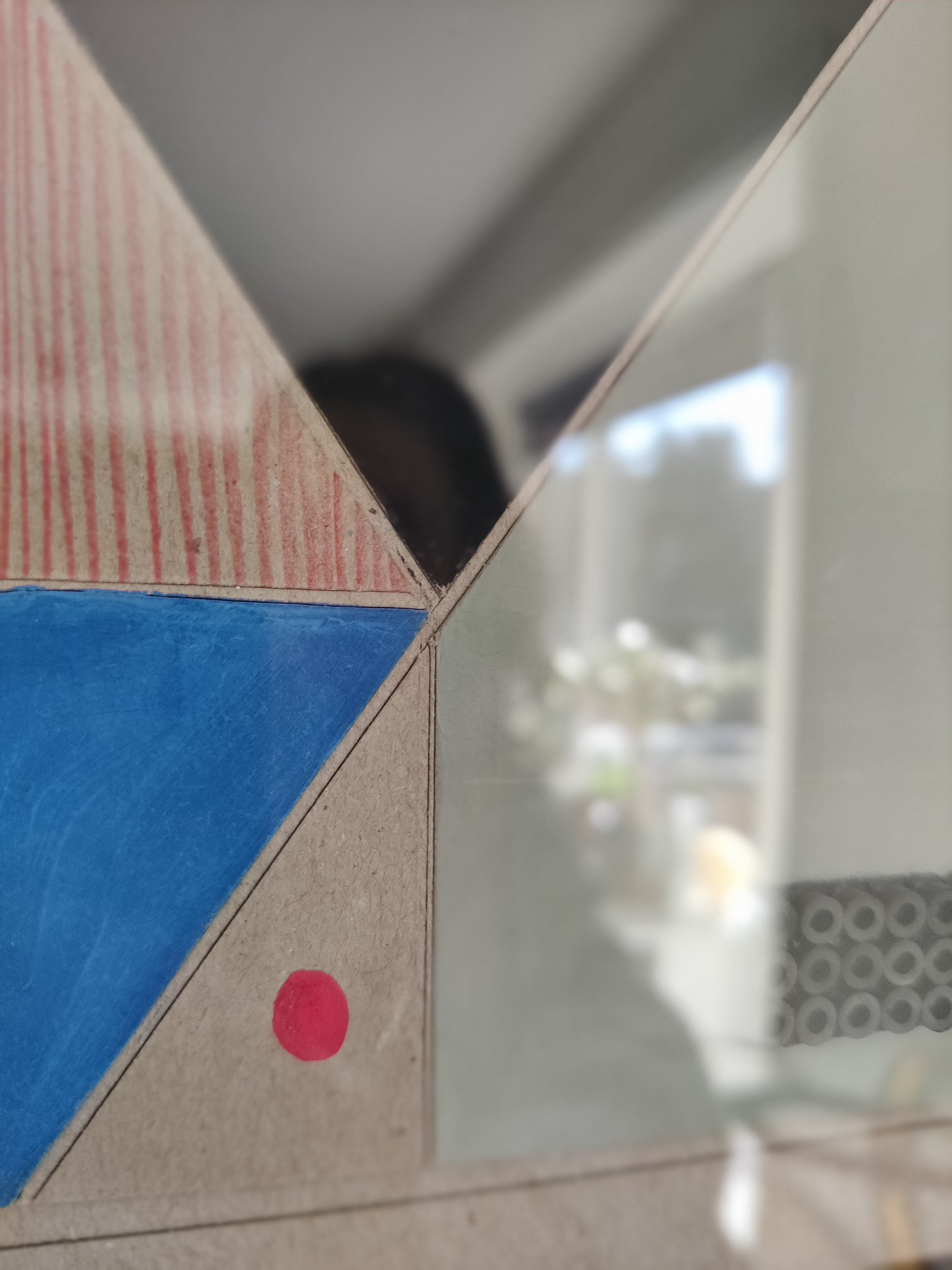 Original Diamond layered cardboard art depth example