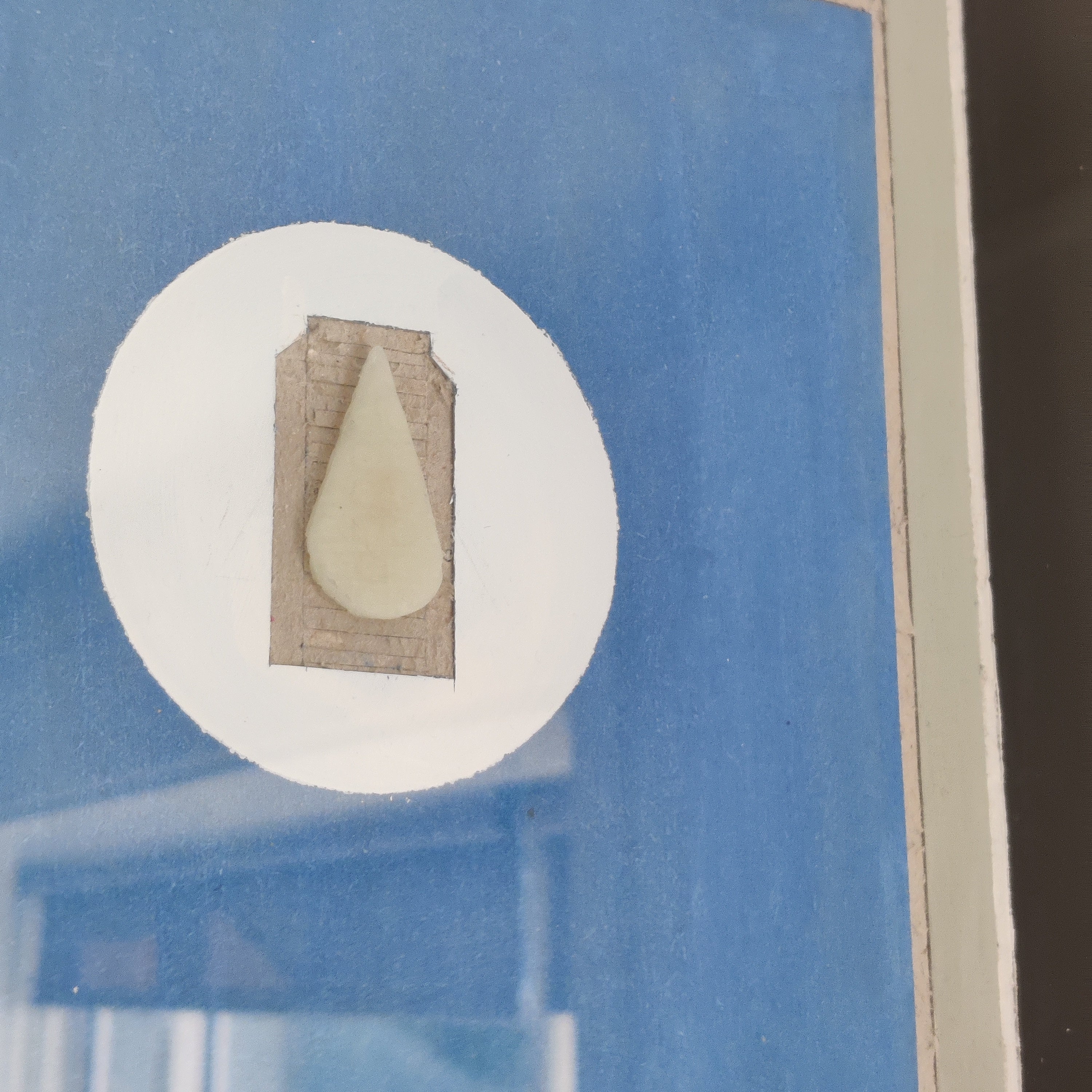 Milk bottle with the drop of light