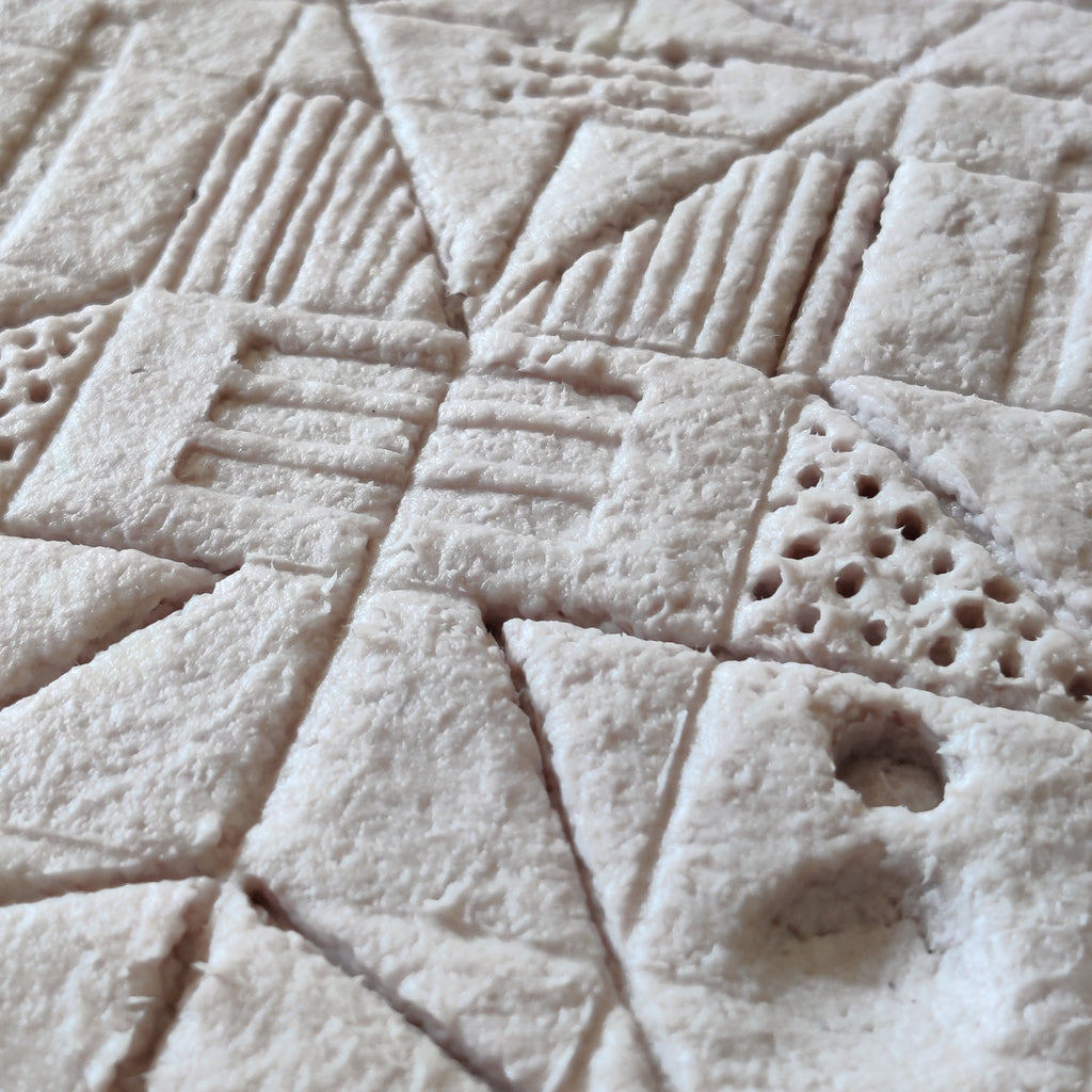 Ancient Handmade Paper Clay Relief Art